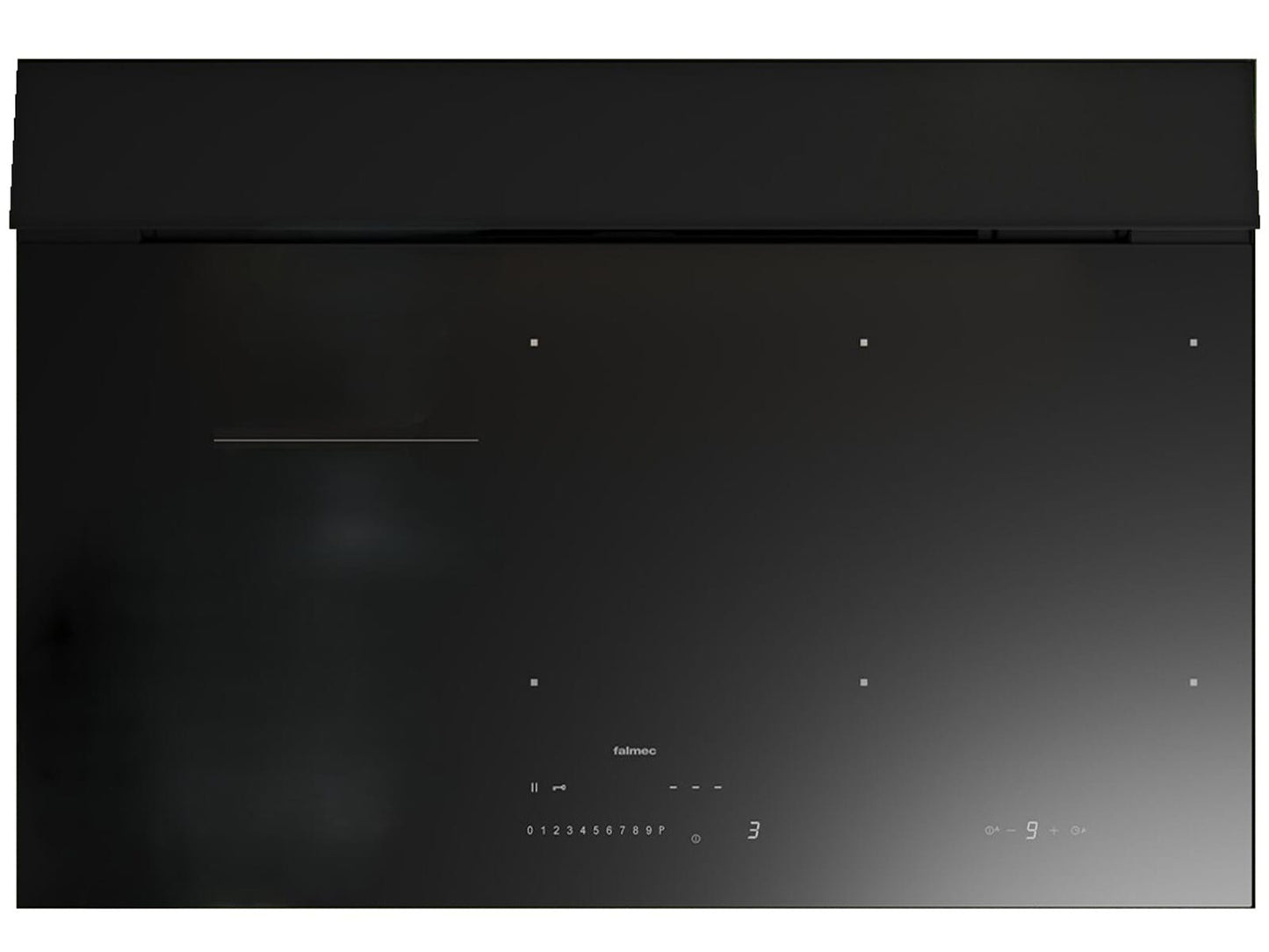 Cooktop com Coifa Falmec Brera 75 Indução 75 cm Preto 220V - CBRW7502P8ZZZN490F