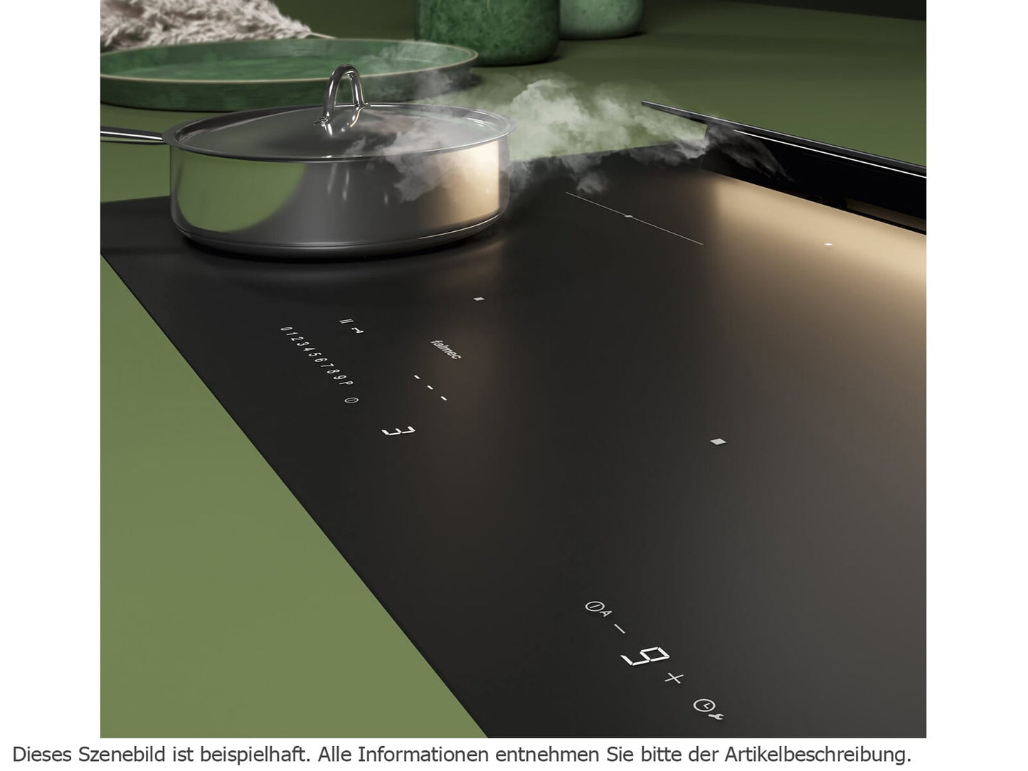 Cooktop com Coifa Falmec Brera 75 Indução 75 cm Preto 220V - CBRW7502P8ZZZN490F