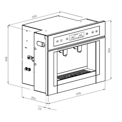 Dispenser de Água Elettromec Sole Built-in 60 cm 220V - DABI60SL2TNA