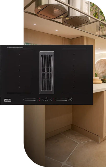 Cooktop de Indução com Coifa Integrada Crissair All Black 80cm 220V - 7206