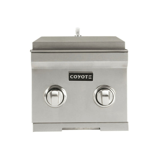 Queimador Lateral Duplo a Gás Coyote Dual Burner 33cm Gás Natural - C1DB-NG
