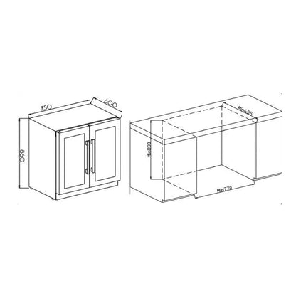 Adega e Beer Center 86 Latas/28 Garrafas 75cm 220V Cuisinart Arkton