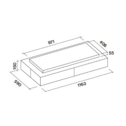 Coifa Vega Black Teto Falmec 115 cm 220V - CVGI15E0P7ZZZN461F