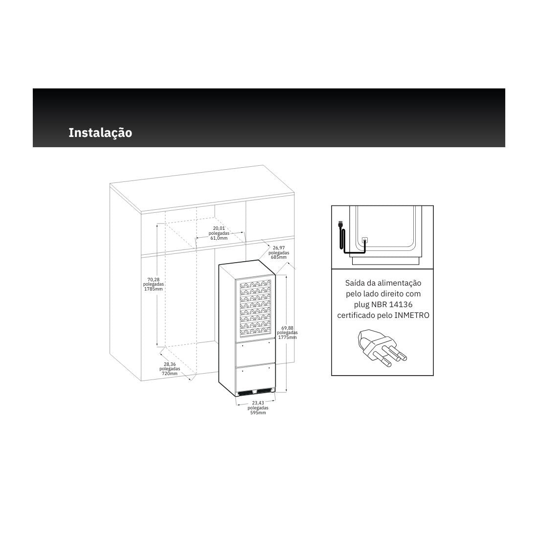 Beer Center com Gaveta Refrigerada Cuisinart Arkton Advanced 398L 180cm 220V - 4093160003