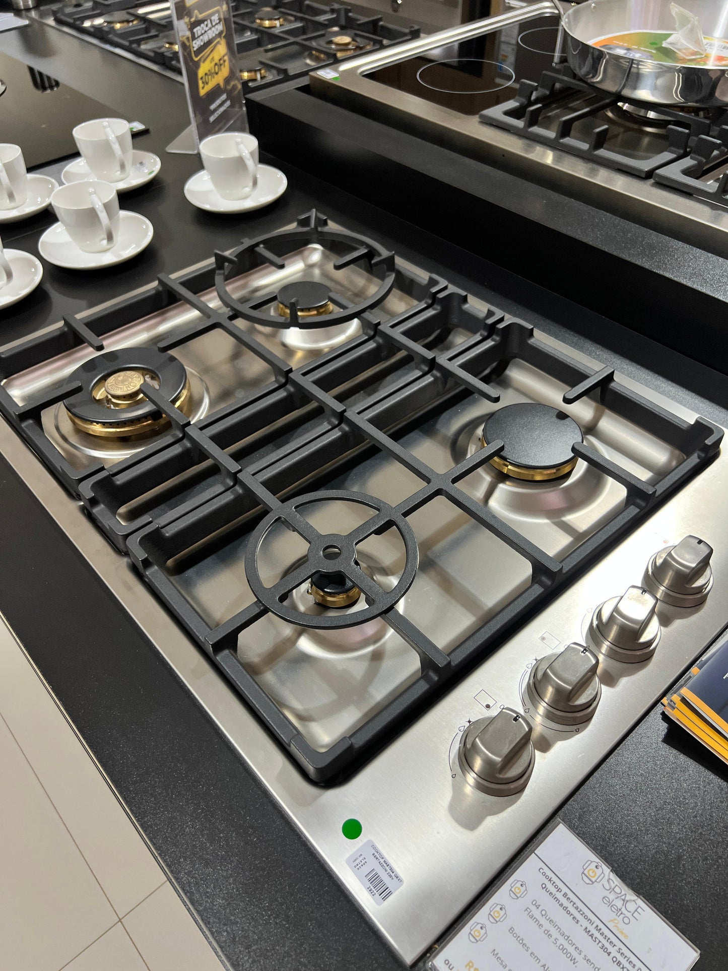 Cooktop a Gás Bertazzoni 4 bocas - 220V - Novo