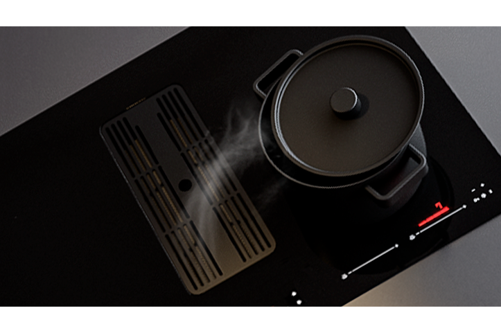 Cooktop Coifa Integrada Elanto Nero Argento 78cm | Kinetic | 220V