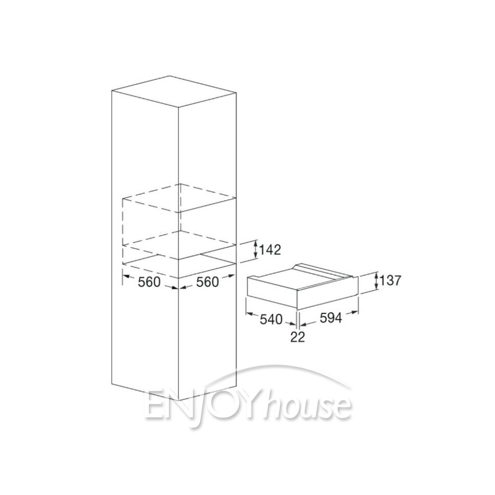 Gaveta Aquecida Elanto Professionale Inox 60x15 cm 220V - LNTWD615PROX2