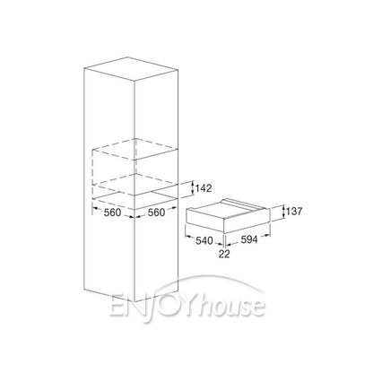 Gaveta Aquecida Elanto Professionale Inox 60x15 cm 220V - LNTWD615PROX2
