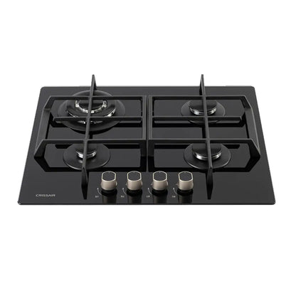 Cooktop a Gás Crissair Crystal 60 All Black 4 Queimadores Bivolt - NCT24G7