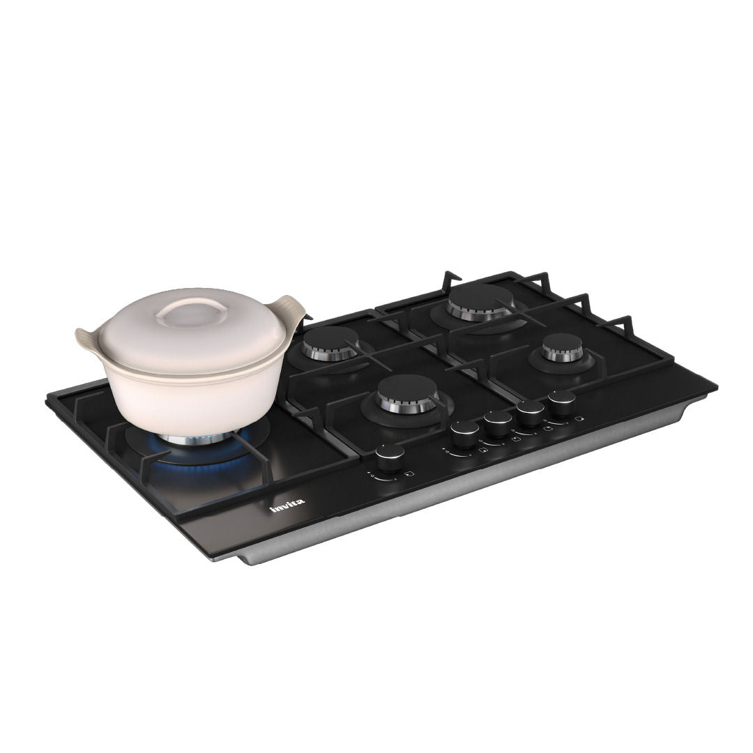 Cooktop Invita a Gás Black I-CKG-5Q-90-BL-3TNA 90cm Bivolt