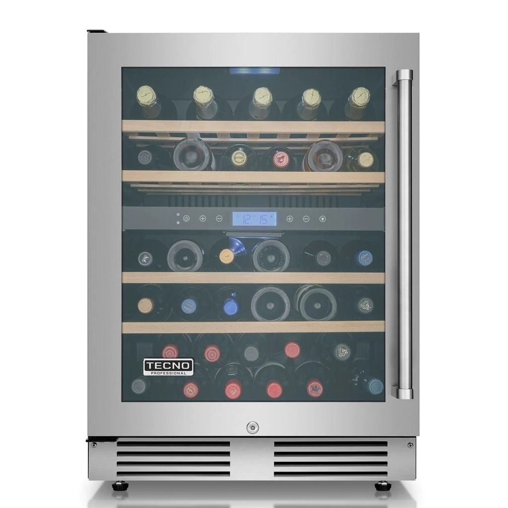 Adega Tecno Professional TR14AVDB 2 Zonas 43 Garrafas 220V Porta Invertida