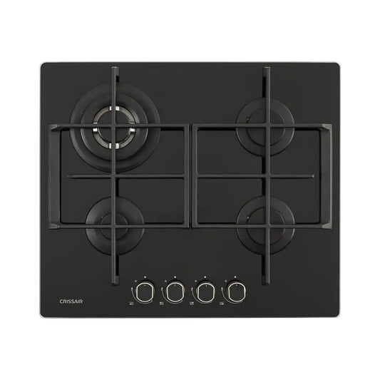 Cooktop a Gás Crissair Crystal 60 All Black 4 Queimadores Bivolt - NCT24G7
