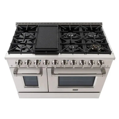 Fogão Inox Crissair Austin 120 Freestanding 8 queimadores com Forno Elétrico e Grill - 220V