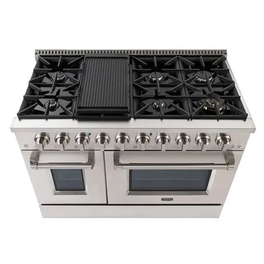 Fogão Inox Crissair Austin 120 Freestanding 8 queimadores com Forno Elétrico e Grill - 220V