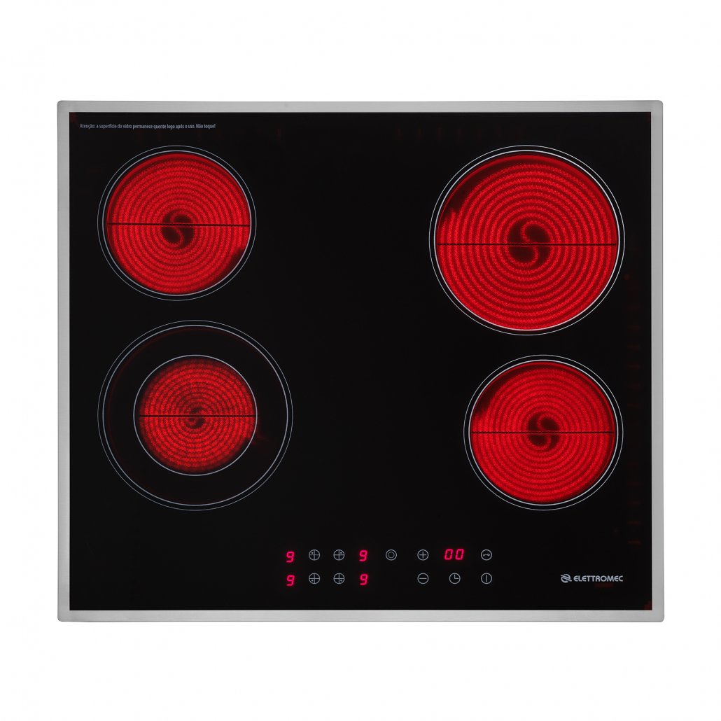 Cooktop Elettromec Vitrocerâmico 4 Zonas 60 cm 220V - CKV4Q60CV2XBA