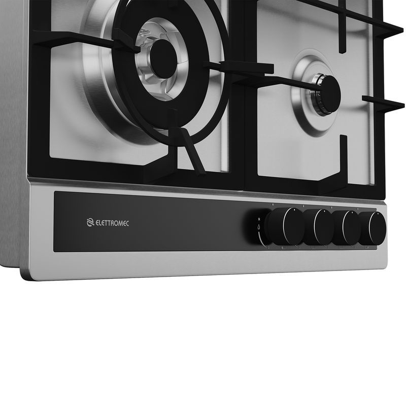 Cooktop Elettromec Sole Gás 4 Queimadores 60 cm Bivolt - CKG4Q60SL3TNB