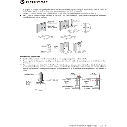 Coifa Milano Parede Elettromec Inox 60 cm 220V - CFPMLN60XX2ATA