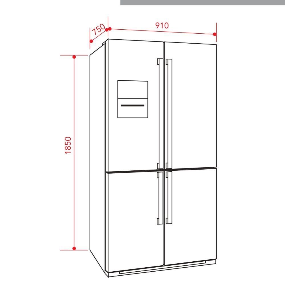 Refrigerador Elettromec Inox Multidoor 630L 220V - RFD-617-DX3