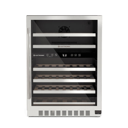 Adega Elettromec Inox 44 Garrafas Dual Zone Built-In Connect 220V Abertura Esquerda - CV2BI44XV2VPB