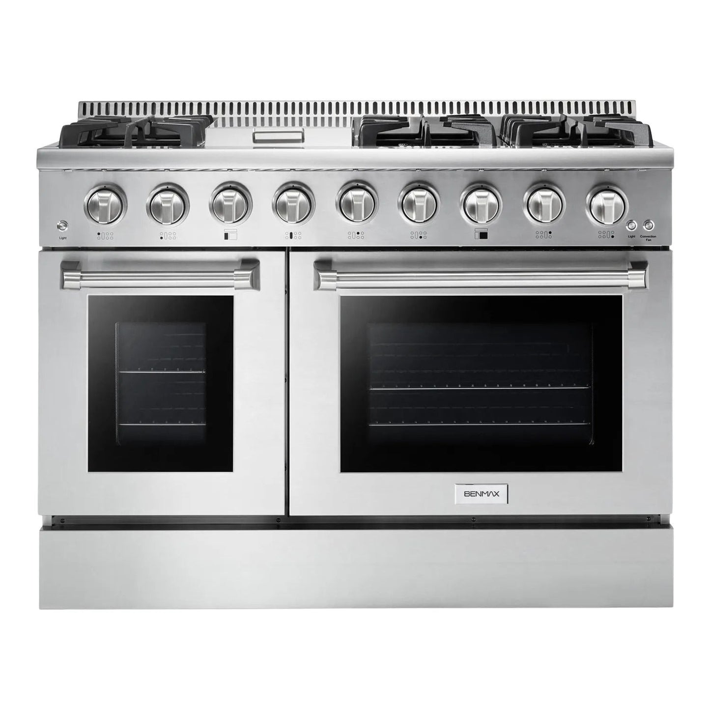 Fogão Benmax Pro 6 Bocas 2 Fornos a Gás Inox com Griddle 122cm - STOVG482FI