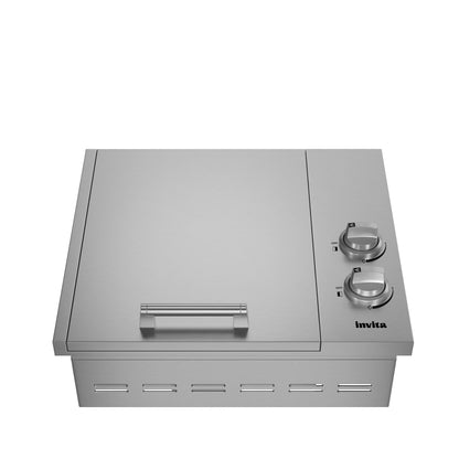 Churrasqueira a Gás Invita I-BBQ-2Q-55-XX-NHUA 55cm Inox GLP
