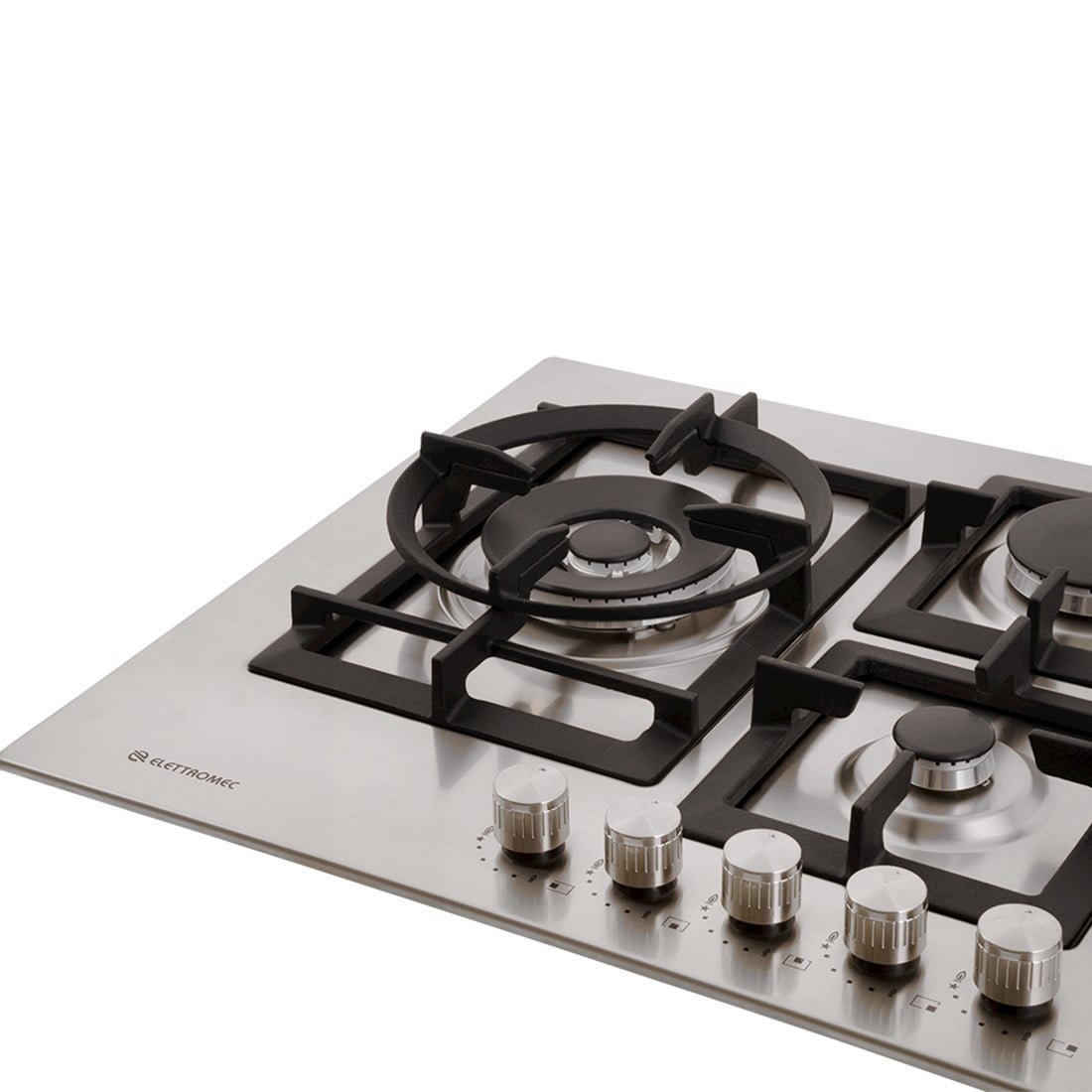 Cooktop Elettromec Quadratto Gás 5 Queimadores 75cm Bivolt - CKG-5Q-75-XQ-3ZEA