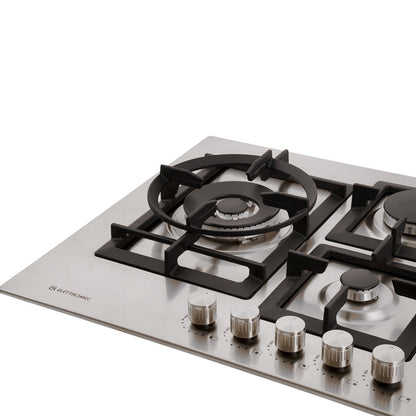 Cooktop Elettromec Quadratto Gás 5 Queimadores 75cm Bivolt - CKG-5Q-75-XQ-3ZEA