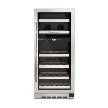 Adega Inox 25 Garrafas Dual Zone Built-in Connect 220V Abertura Esquerda Elettromec - CV2BI30XV2VPA