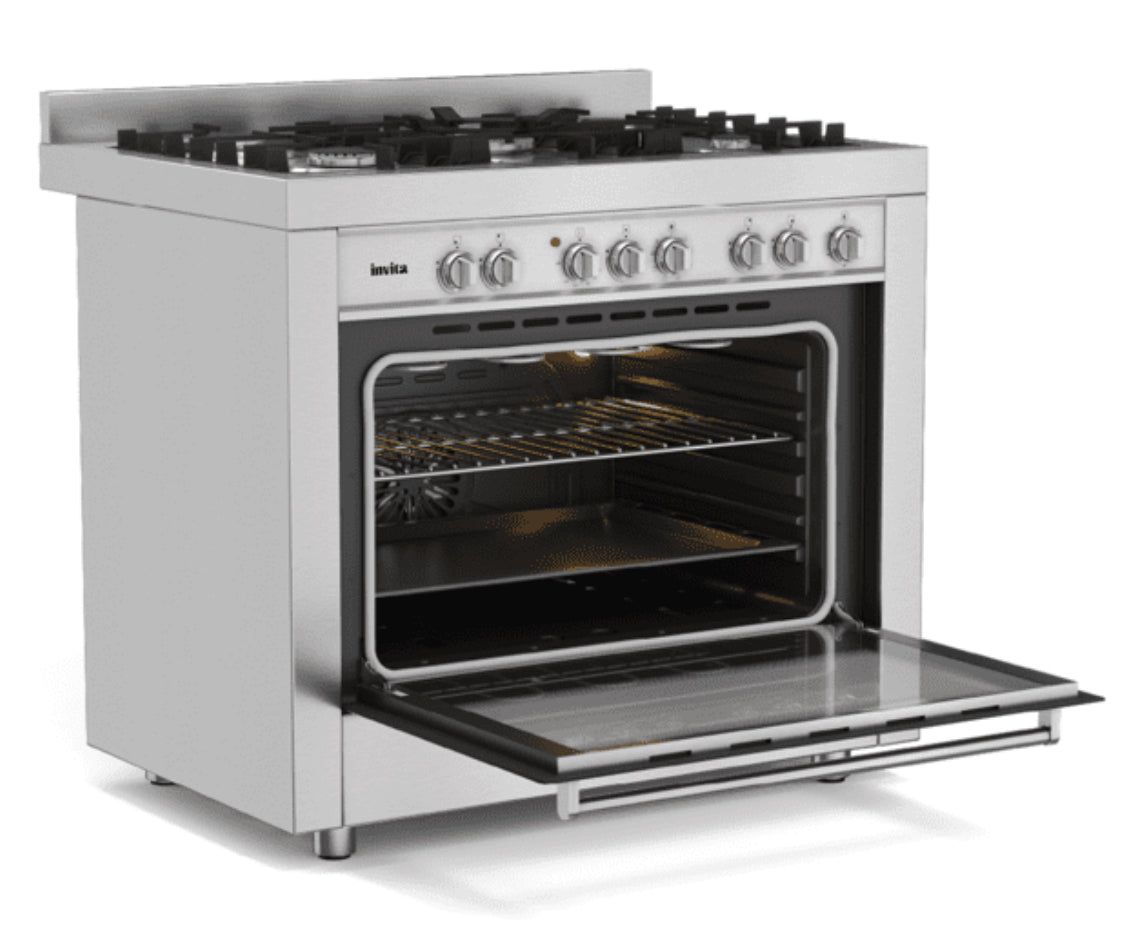 Fogão De Piso Invita Gás/Elétrico 90 cm 220v