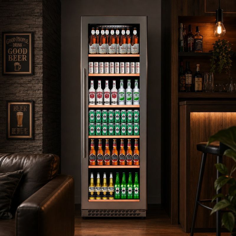Cervejeira Elanto Professionale 60 cm 630 Latas Single Zone Inox 220V Abertura Direita - LNTBC663SZPROX2R