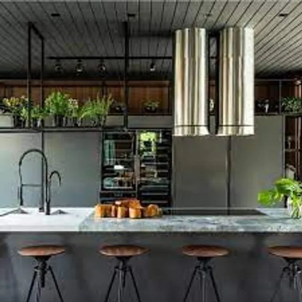 Coifa Elettromec Redonda de Ilha Nautilus Inox 35cm 220v