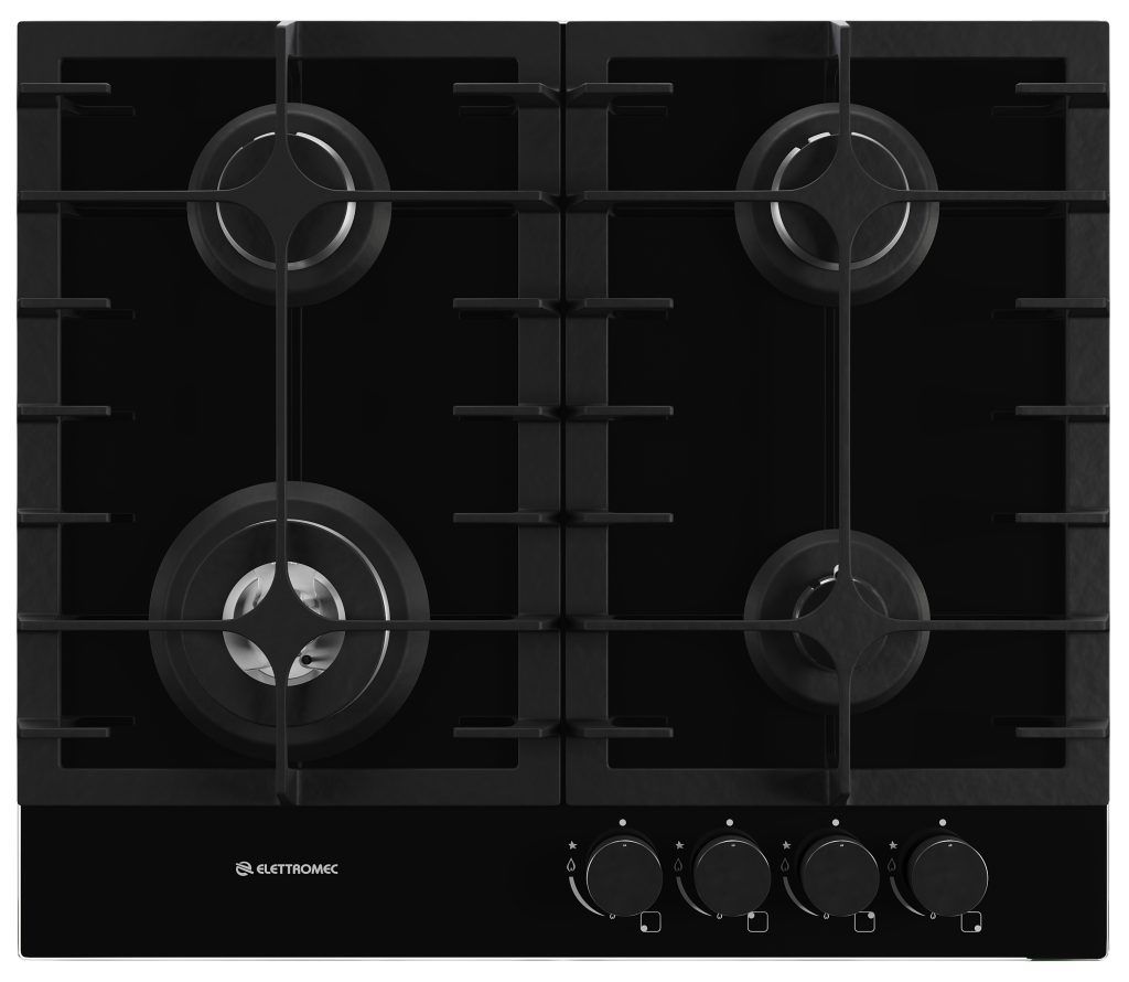 Cooktop Elettromec Vetro 4 Queimadores 60 cm Bivolt - CKG4Q60VT3TNA