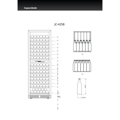 Adega Dual Zone Cuisinart Arkton Advanced 180cm 425L 220V - 4093160004