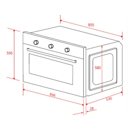 Forno Luce Gás Elettromec 90 cm 220V - FGAN90LC2TNA