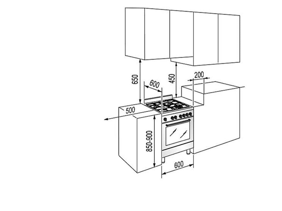 Fogão Elanto Nero Argento 4 Queimadores Forno Elétrico 69L 60cm 220V - LNTC64MNAG2