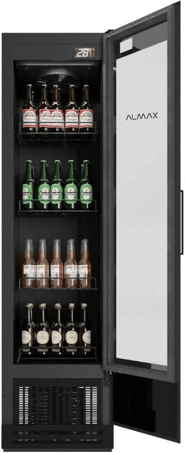 Cervejeira Almax Premium 300L Porta de Vidro Preta 220V - NVO005