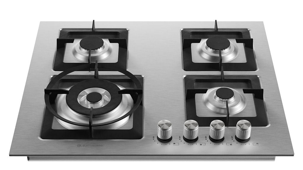 Cooktop Elettromec Quadratto 4 Queimadores 60 cm Bivolt - CKG4Q60XQ3ZEA