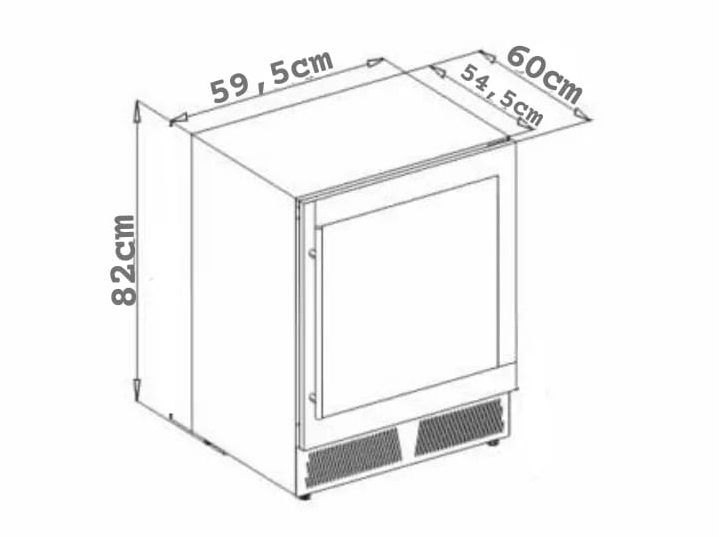 Adega Cookerhood Dual Zone 46 Garrafas 150L 60cm 220V - CV150D