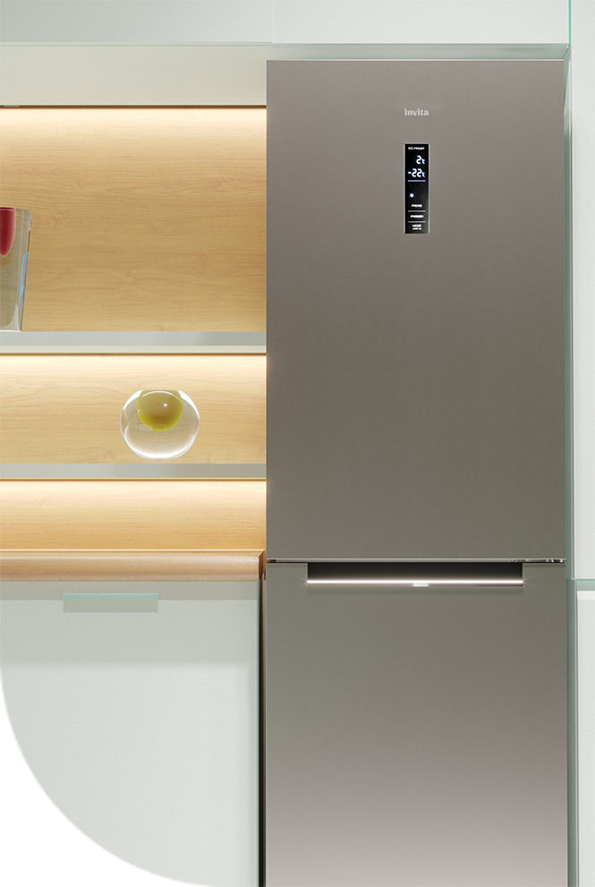 Refrigerador Invita Titânio Bottom Freezer I-RF-BF-360-XX-2HMA 360L 220V