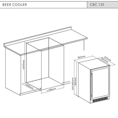 Cervejeira Crissair Inox para 178 Latas 60cm  - 220v