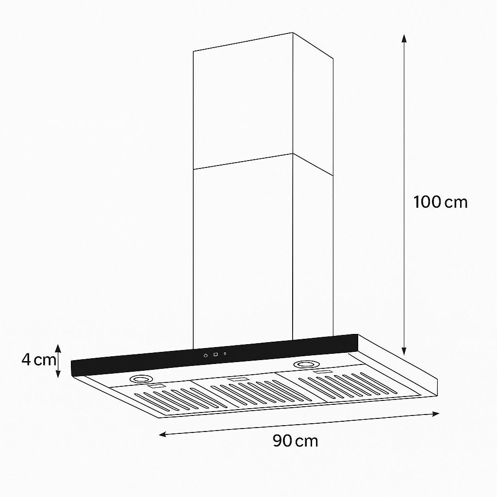 Coifa de Ilha Cookerhood New Venice 90cm Inox 220V - 505