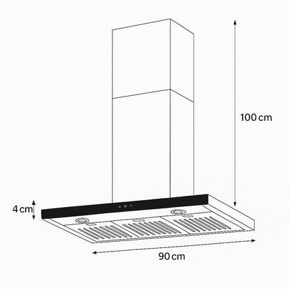 Coifa de Ilha Cookerhood New Venice 90cm Inox 220V - 505