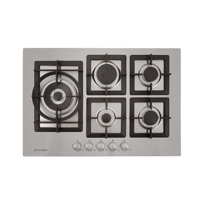Cooktop Elettromec Quadratto Gás 5 Queimadores 75cm Bivolt - CKG-5Q-75-XQ-3ZEA