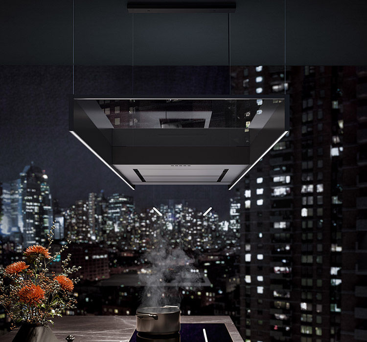Coifa Falmec Light Ilha 120 cm Black Matte 220V - CLTI20F0P2NRSN451F