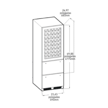 Beer Center com Gaveta Refrigerada Cuisinart Arkton Advanced 398L 180cm 220V - 4093160003