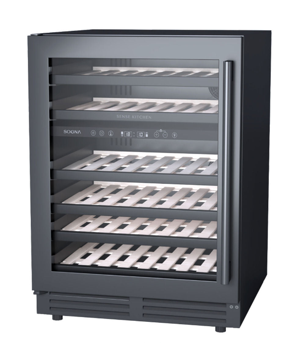 Adega de Vinhos SOGNA Carbon SWC60-BK Dual Zone 46 Garrafas 60cm 220V