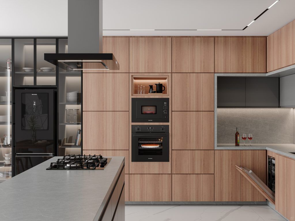 Coifa Vetro Ilha Connect Elettromec Inox e Vidro 90 cm 220V - CFIVTR90VP2ATC