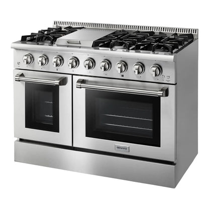 Fogão Benmax Pro 6 Bocas 2 Fornos a Gás Inox com Griddle 122cm - STOVG482FI