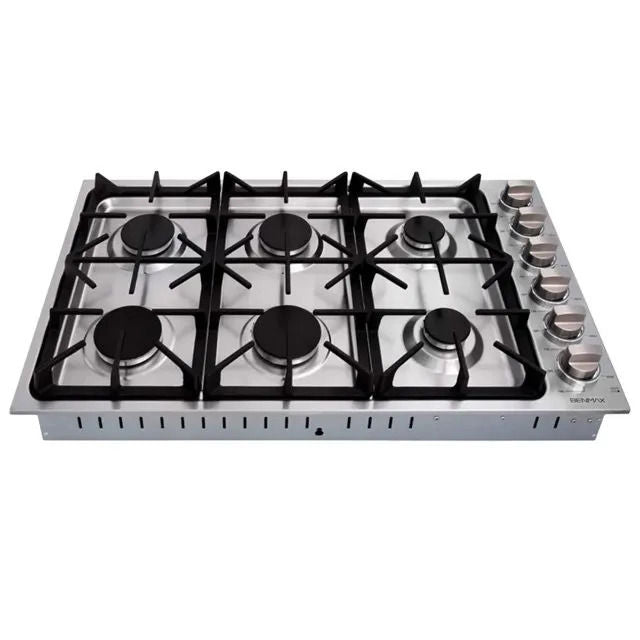 Cooktop a Gás Benmax Semi-Profissional 92cm Inox 6 Queimadores 127V - CTOP06B92SA