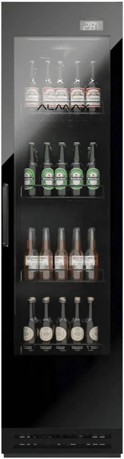 Cervejeira Almax Premium 300L Porta de Vidro Preta 220V - NVO005